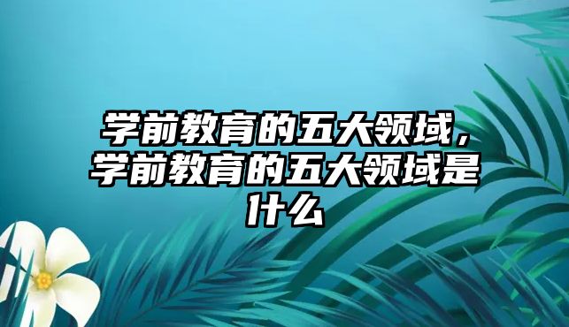 学前教育的五大领域，学前教育的五大领域是什么