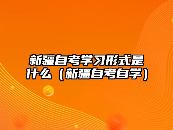 新疆自考学习形式是什么（新疆自考自学）