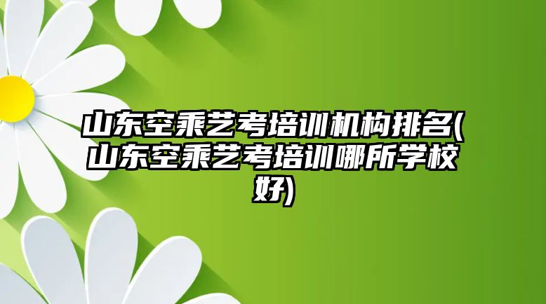 山东空乘艺考培训机构排名(山东空乘艺考培训哪所学校好)