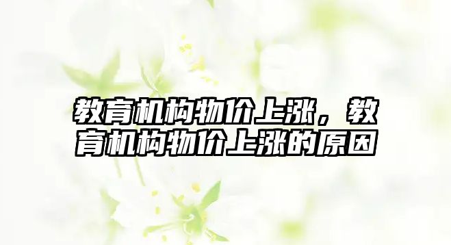 教育机构物价上涨，教育机构物价上涨的原因