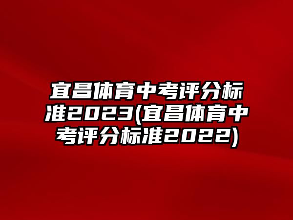 宜昌体育中考评分标准2023(宜昌体育中考评分标准2022)